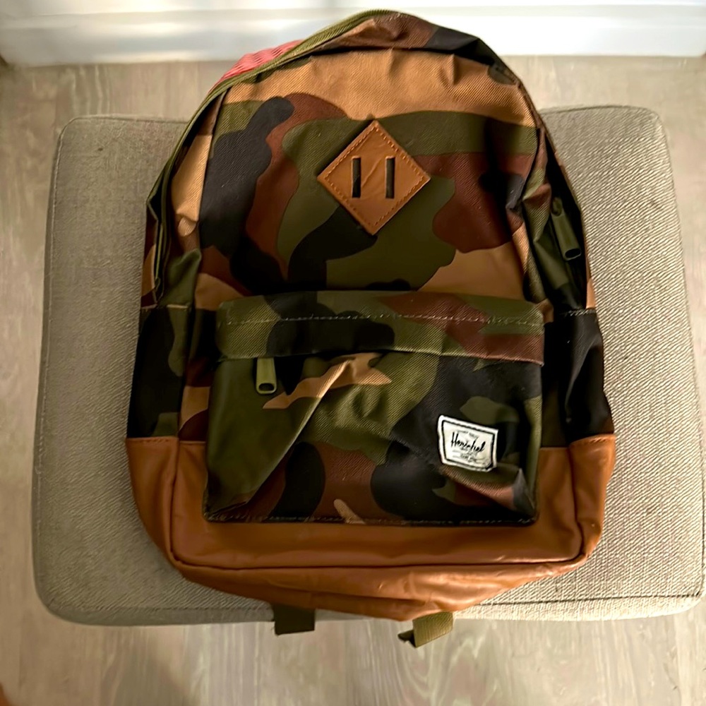 Mini camouflage Herschel backpack.